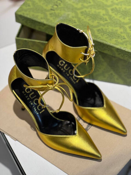 Туфли Gucci женский кожа бронзовый 112992-3