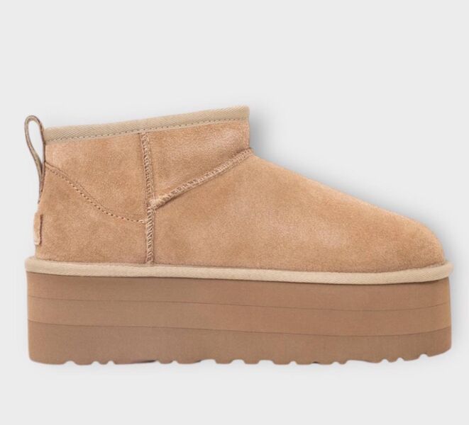 Угги Ugg Classic Ultra Mini Platform женский замша бежевый 167790