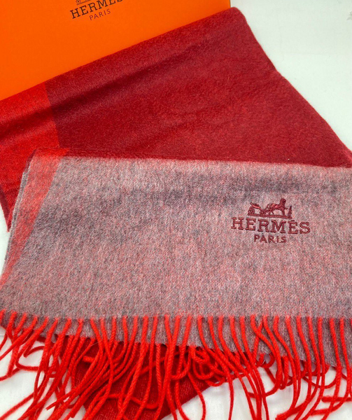 Мужской шарф Hermès мужской бордовый 54204