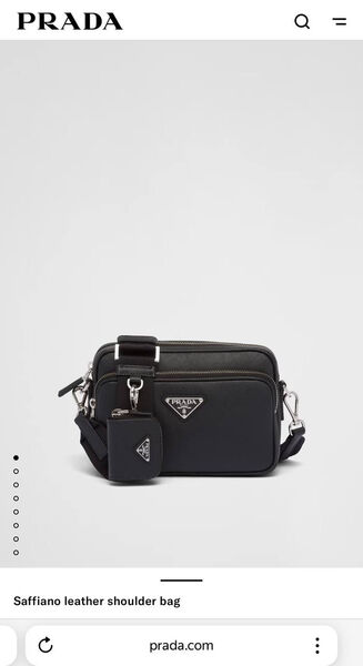 Мужская сумка мессенджер Prada мужской кожа черный 170382-6