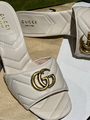 Босоножки Gucci женский кожа бежевый 12249-5