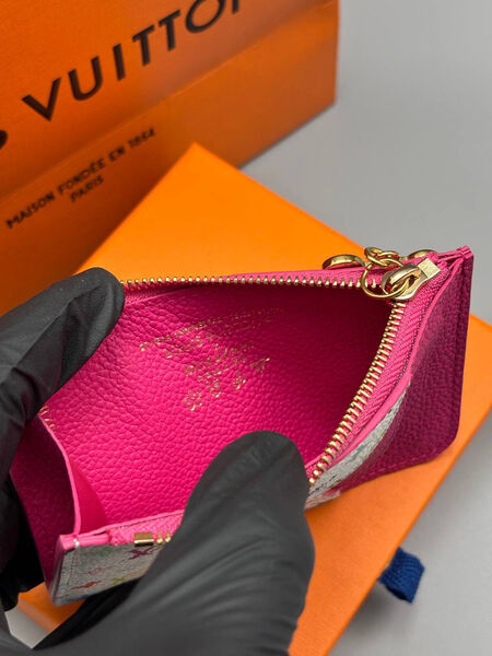 Картхолдер Louis Vuitton женский кожа розовый 195662-2