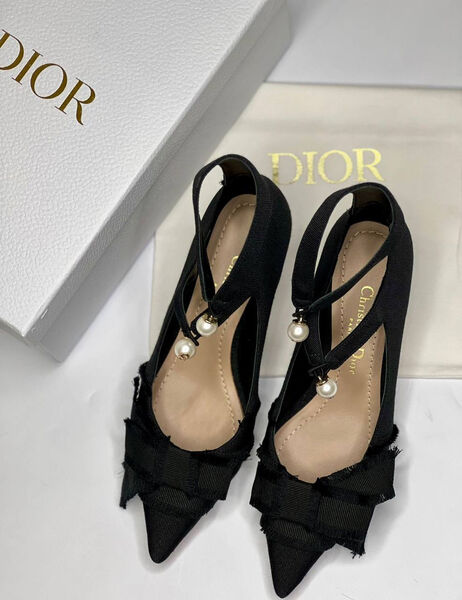 Туфли Christian Dior женский текстиль черный 150484-2