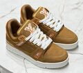 Кроссовки Louis Vuitton женский кожа бежевый 173895-1