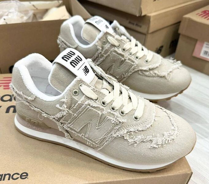 Кроссовки Miu Miu женский текстиль графитовый 147106