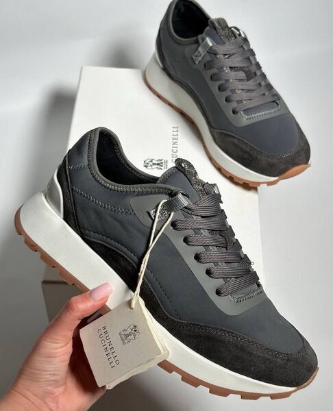 Мужские кроссовки Brunello Cucinelli мужской нейлон черный 146602