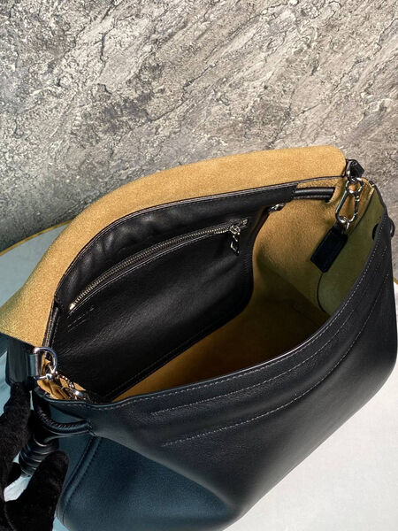 Мужская сумка мессенджер Loewe мужской кожа черный 168841-9