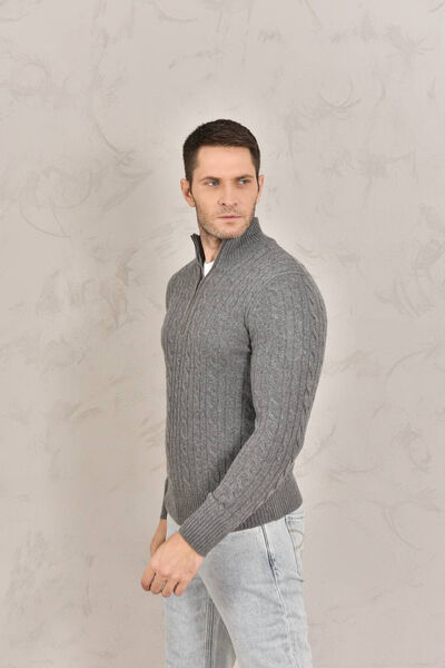Мужской джемпер Loro Piana мужской вязаная ткань графитовый 133457-2