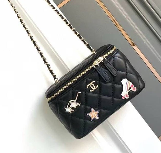Сумка Chanel женский кожа черный 138492