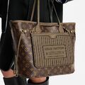 Сумка Louis Vuitton Neverfull Inside Out MM женский кожа swift коричневый T754989-1