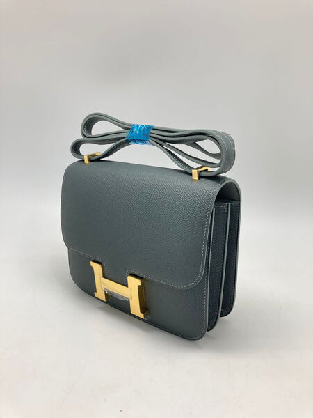 Сумка Hermèsconstance 19 женский кожа графитовый 99607-2