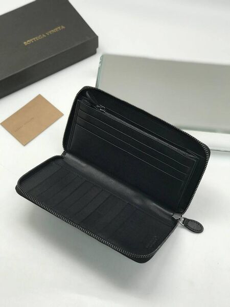 Мужской портмоне Bottega Veneta мужской кожа черный 50272-2