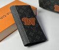 Мужской картхолдер Louis Vuitton мужской кожа черный,серебристый 111447