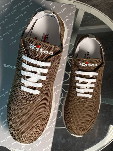 Мужские кроссовки Kiton мужской текстиль 151360-5