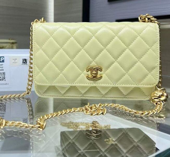 Сумка Chanel Mini женский кожа горчичный 118812