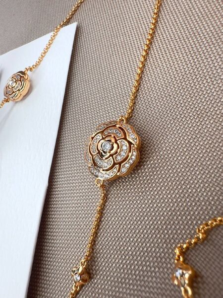 Колье Chanel Camelia женский золото a1295041-1-7