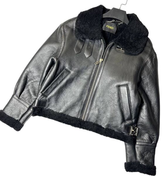 Дубленка Fendi женский черный 128662