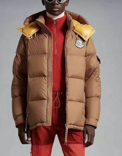 Мужской пуховик Moncler мужской бежевый 161586