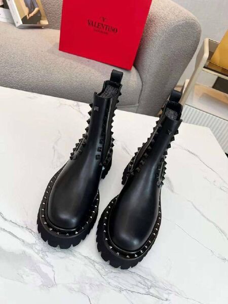 Женские ботинки Valentino женский кожа черный o9627559-1-4