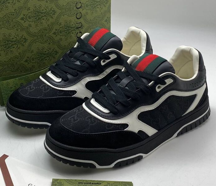 Мужские кроссовки Gucci мужской текстиль черный 158505