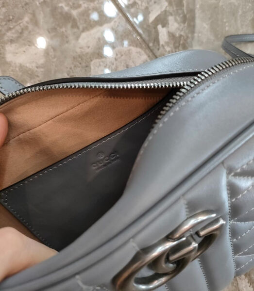 Сумка Gucci Marmont женский кожа графитовый 97054-3