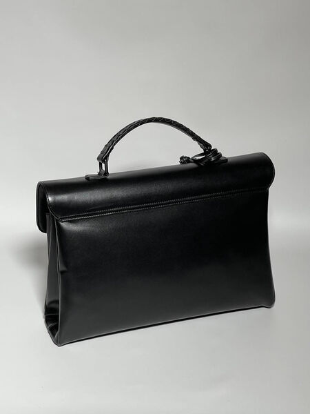 Мужской портфель Bottega Veneta мужской кожа черный 132086-3