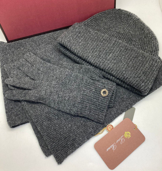 Комплект Loro Piana женский вязаная ткань графитовый 95435