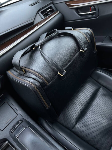Дорожная сумка Gucci мужской кожа черный 113460-4