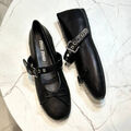 Балетки Miu Miu женский кожа черный 149466-2