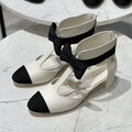 Туфли Chanel женский кожа белый 139656-2