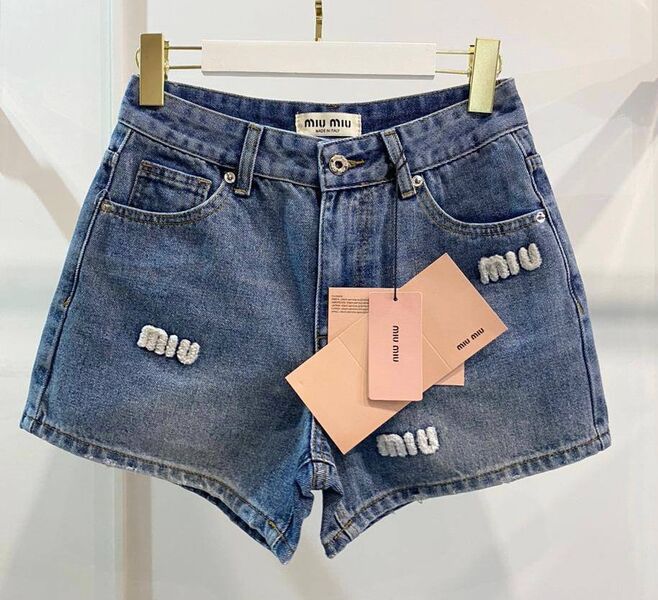 Шорты Miu Miu женский джинса синий 143415