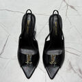 Босоножки Saint Laurent женский кожа черный 173988-3