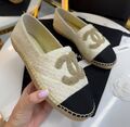 Эспадрильи Chanel женский твид бежевый 184581