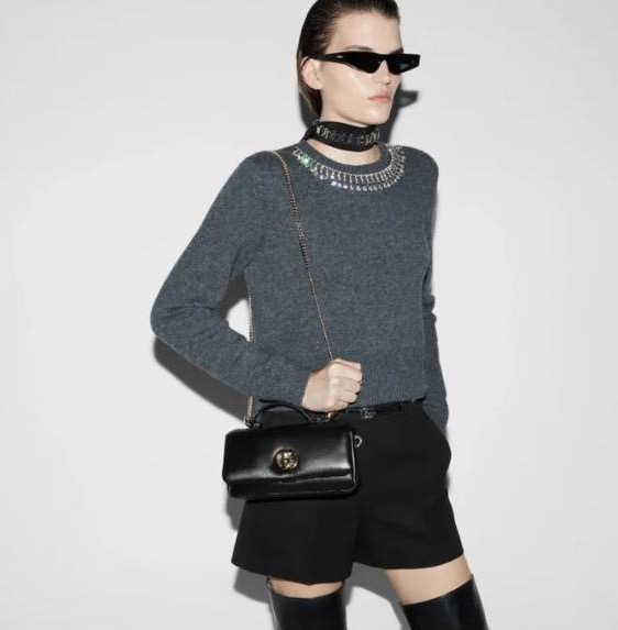 Сумка Gucci женский кожа черный 170965-2