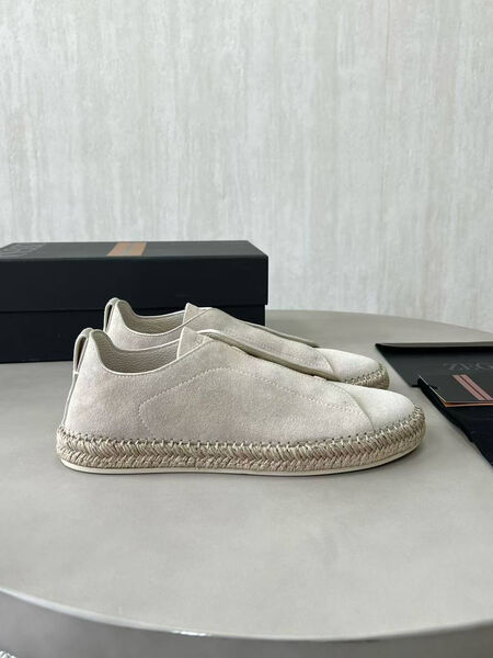 Мужские кеды Zegna мужской замша белый 185802-2