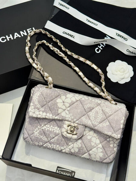 Сумка Chanel женский текстиль графитовый 192437-9