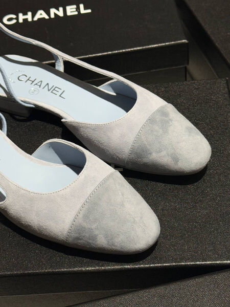 Туфли Chanel женский замша графитовый 181886-4