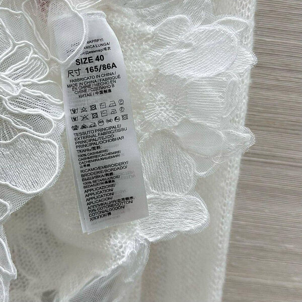 Свитер Ermanno Scervino женский вязаная ткань белый 195936-4