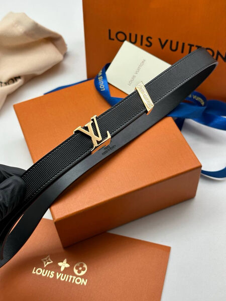 Женский ремень Louis Vuitton женский кожа черный 139016-6