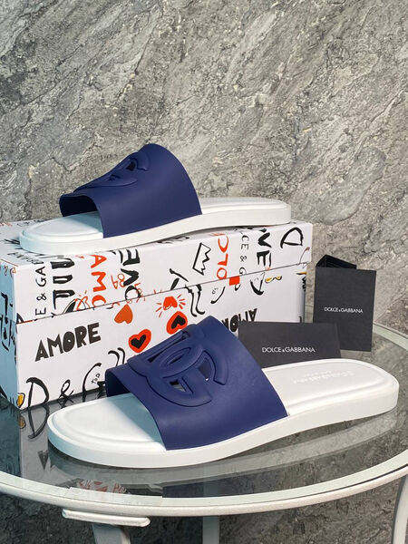 Мужские шлепки Dolce & Gabbana мужской резина синий 153777-2
