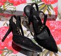 Туфли Dolce&Gabbana женский сетка черный,серебристый 138818