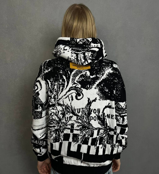 Мужское худи Louis Vuitton мужской графитовый 132155-3