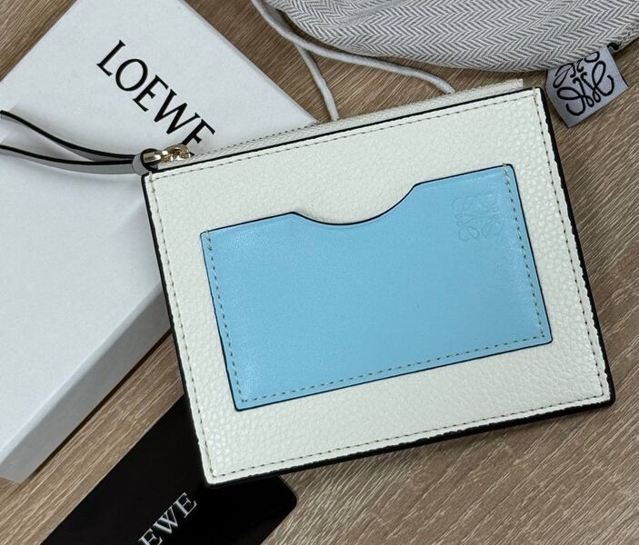 Картхолдер Loewe мужской кожа белый 195489