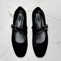 Балетки Hermès женский замша черный 172846-2