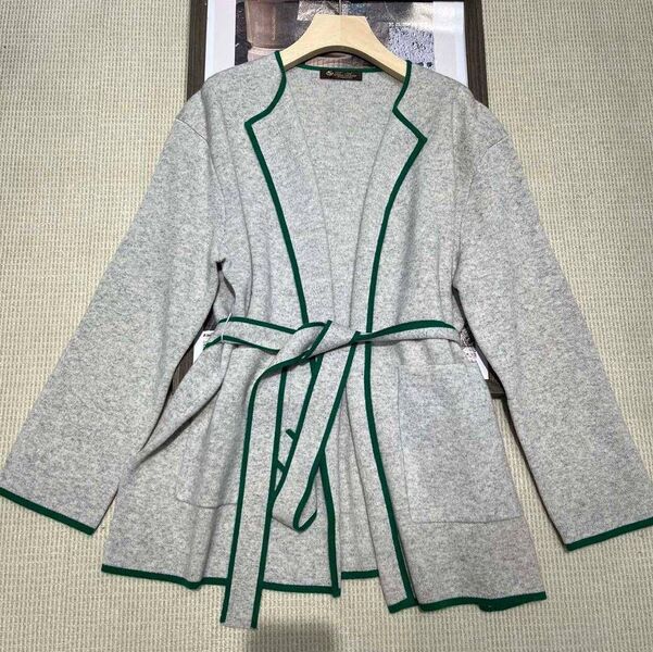 Кардиган Loro Piana женский вязаная ткань графитовый 159453