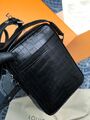 Мужская сумка мессенджер Louis Vuitton мужской кожа черный 76089-2