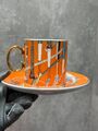 Чайный набор Hermès фарфор оранжевый t3694003-1-8
