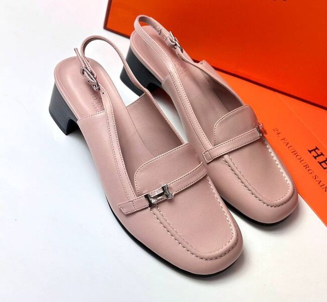 Туфли Hermès женский кожа розовый 149033