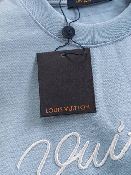 Мужская футболка Louis Vuitton мужской голубой j1824015-1-7