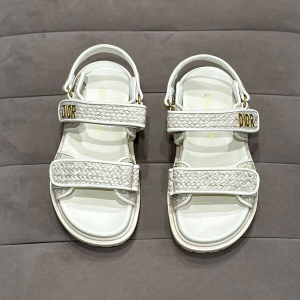 Сандалии Christian Dior женский кожа белый 112836-2